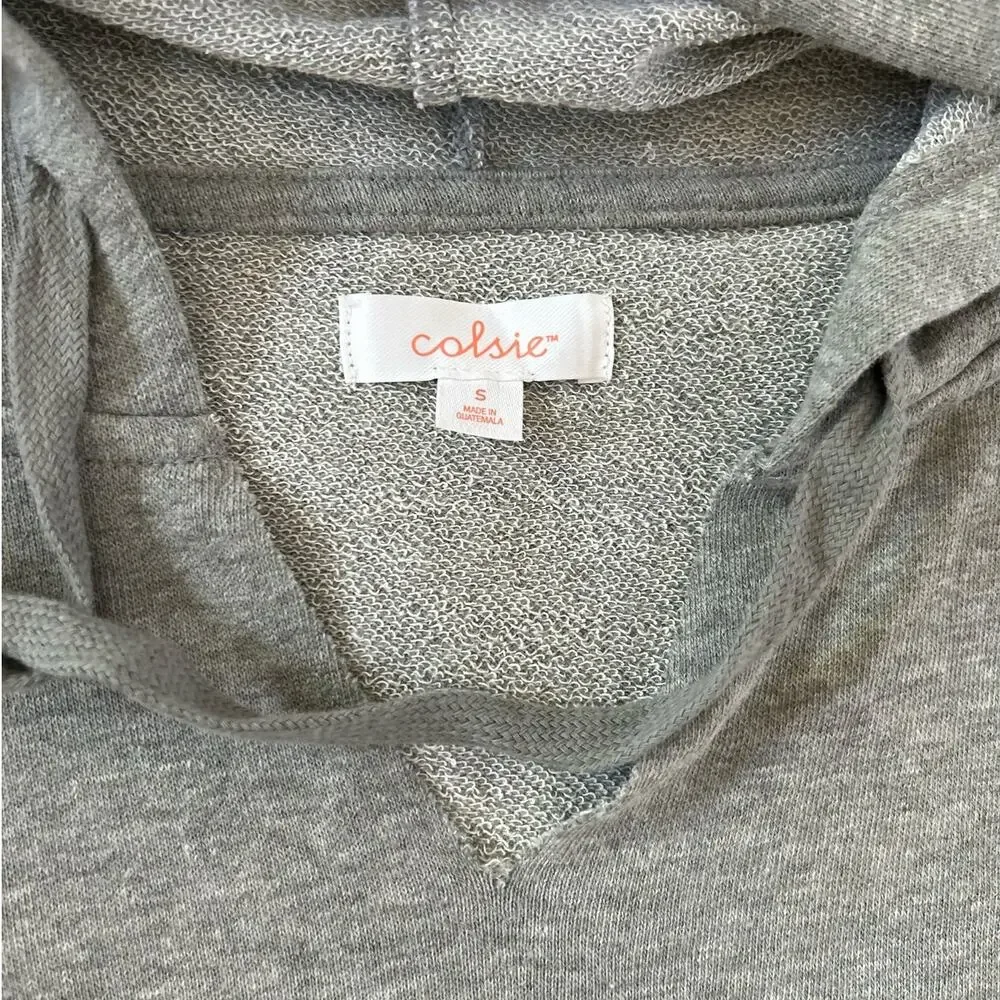 NWT Anxiety Club Dripping Smiley Face Gray Hooded Sweatshirt Oversized SZ Small - Picture 11 of 12